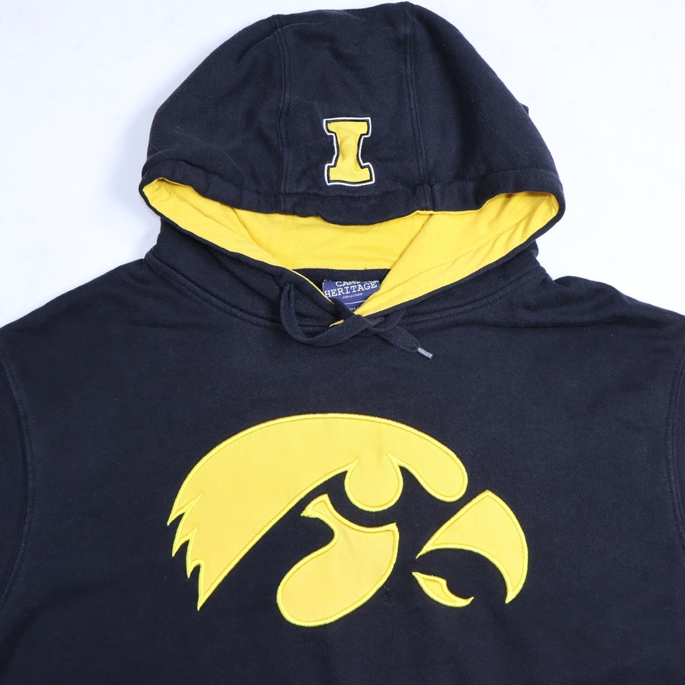 Campus Heritage‎ Iowa Hawkeyes Hoodie Mens Large Black Yellow